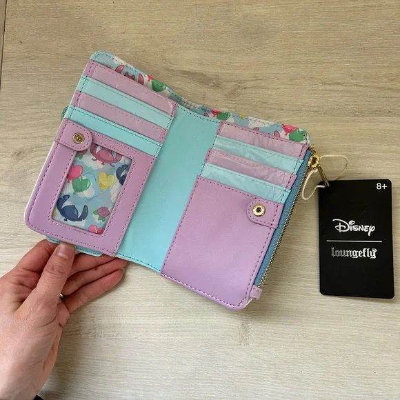Loungefly Disney Lilo & Stitch Angel & Stitch Hot Air Balloon Wallet NEW - Picture 3 of 4